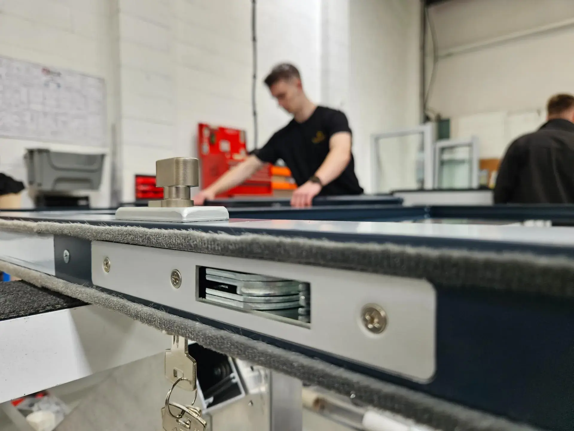 Kingsland Fabrications workshop and aluminium fabrication work area