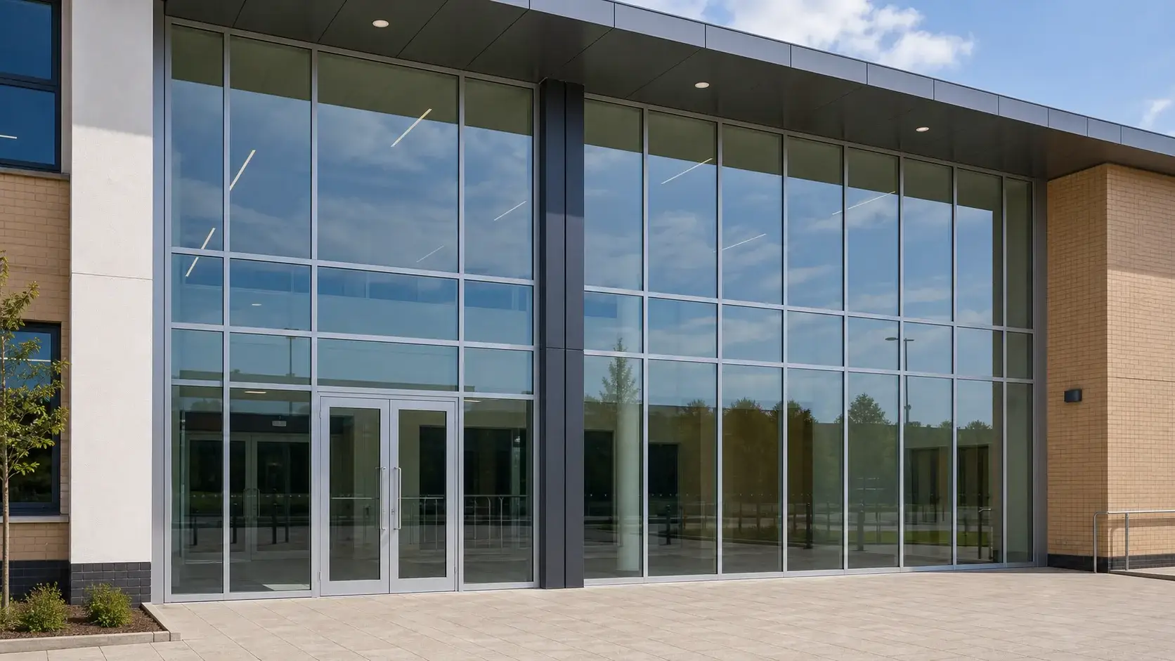 Illustrative render of curtain walling