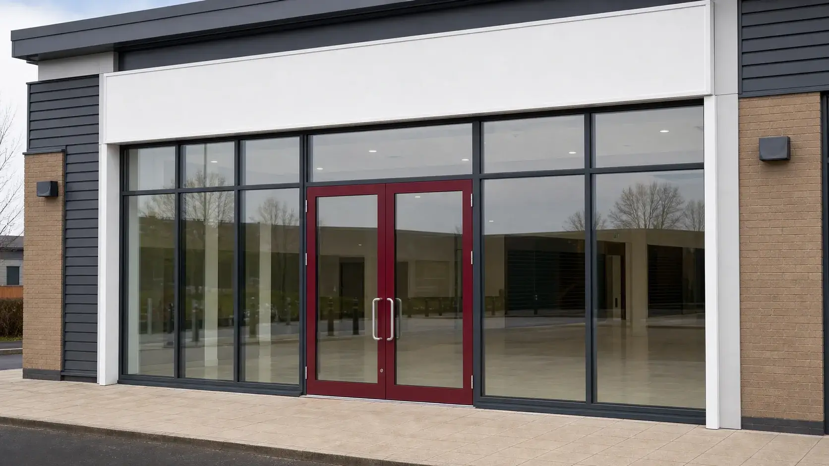 Illustrative render of shopfronts