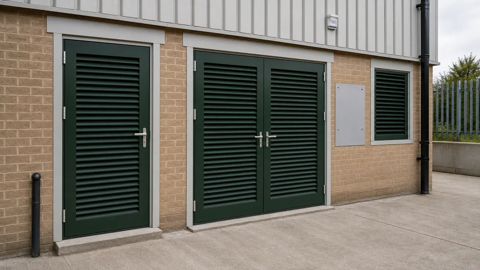 Illustrative render of louvres
